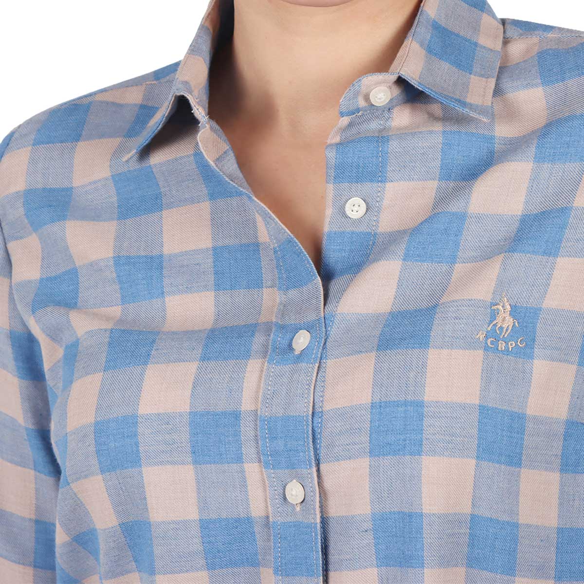 Camisa Cuadros Manga Larga Royal Polo Club Mujer Petite image number null