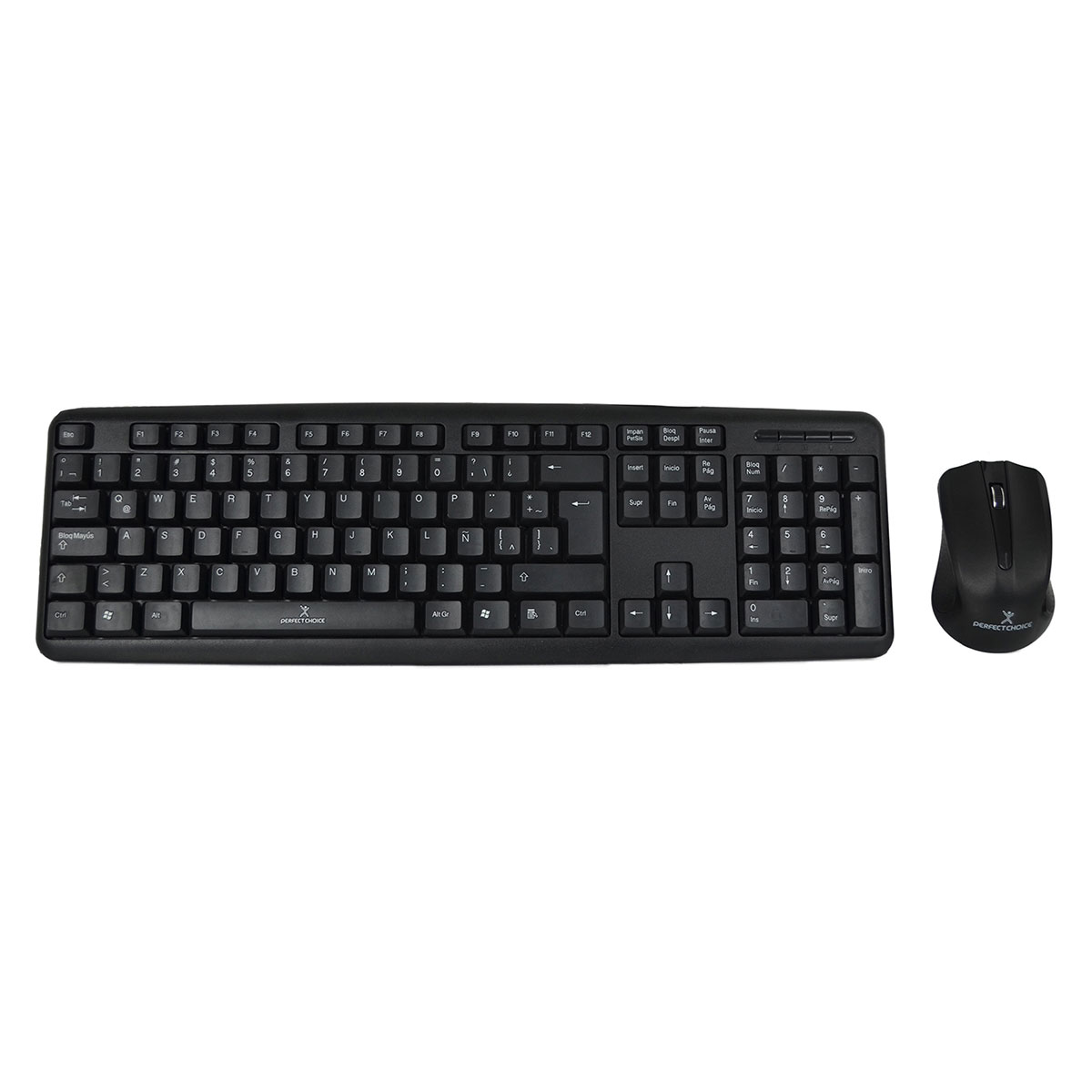 Paquete Teclado+ Mouse Al&aacute;mbrico Anti Derrames Perfect Choice image number null