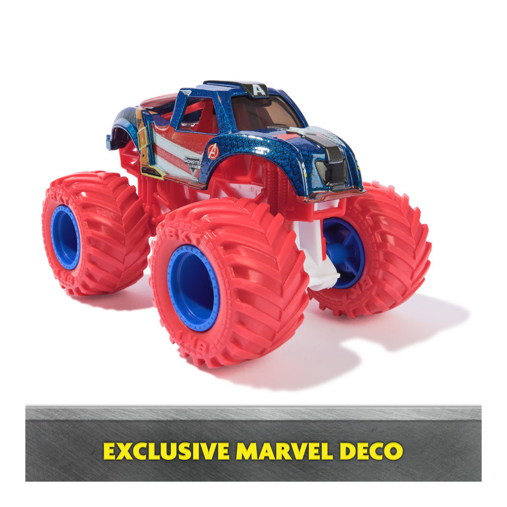 Monster Jam 1:64 Paquete de 5 h&eacute;roes Marvel SPIN MASTER image number null