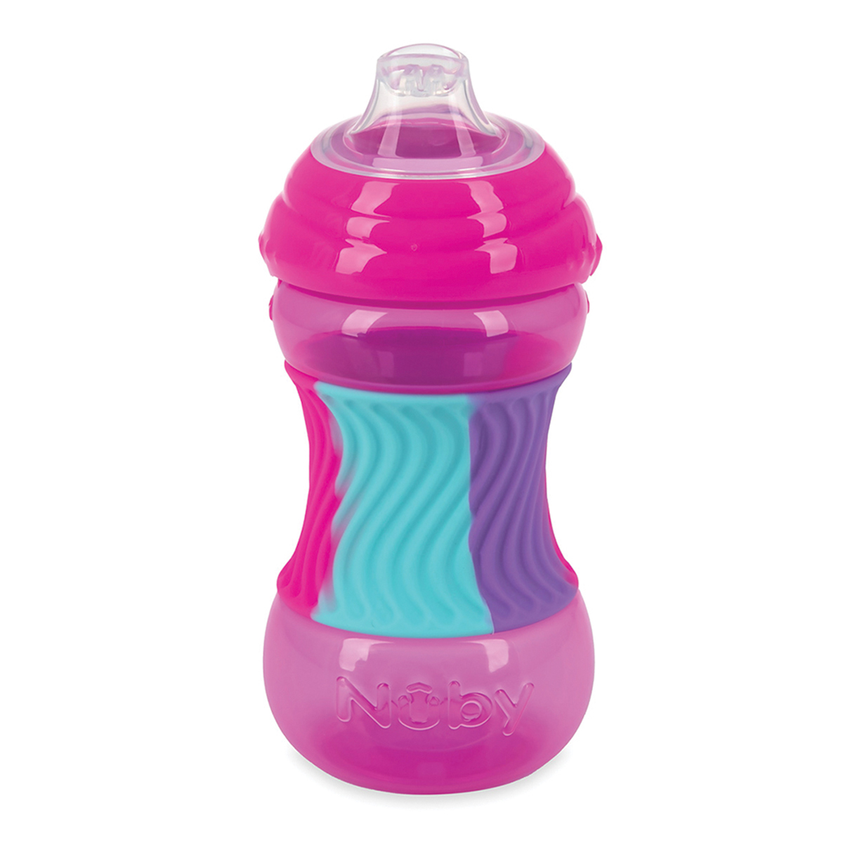 Vaso con Boquilla Suave y Banda Antideslizante Rosa Nuby image number null