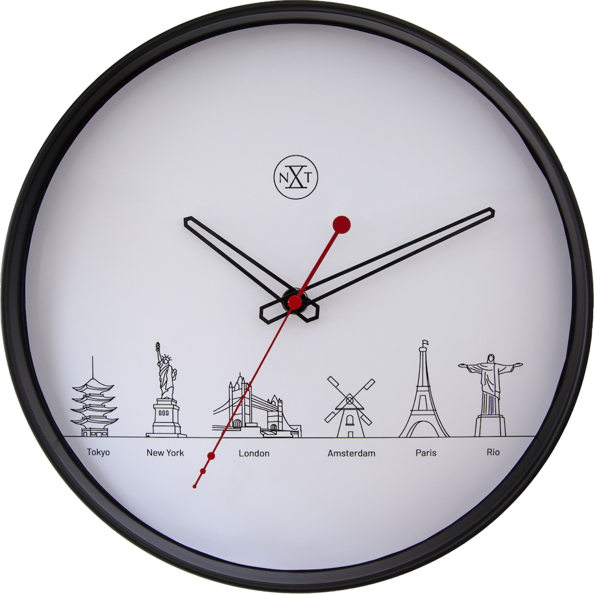 Reloj 90670 Pl&aacute;stico 30 Cm Negro NEXTIME image number null