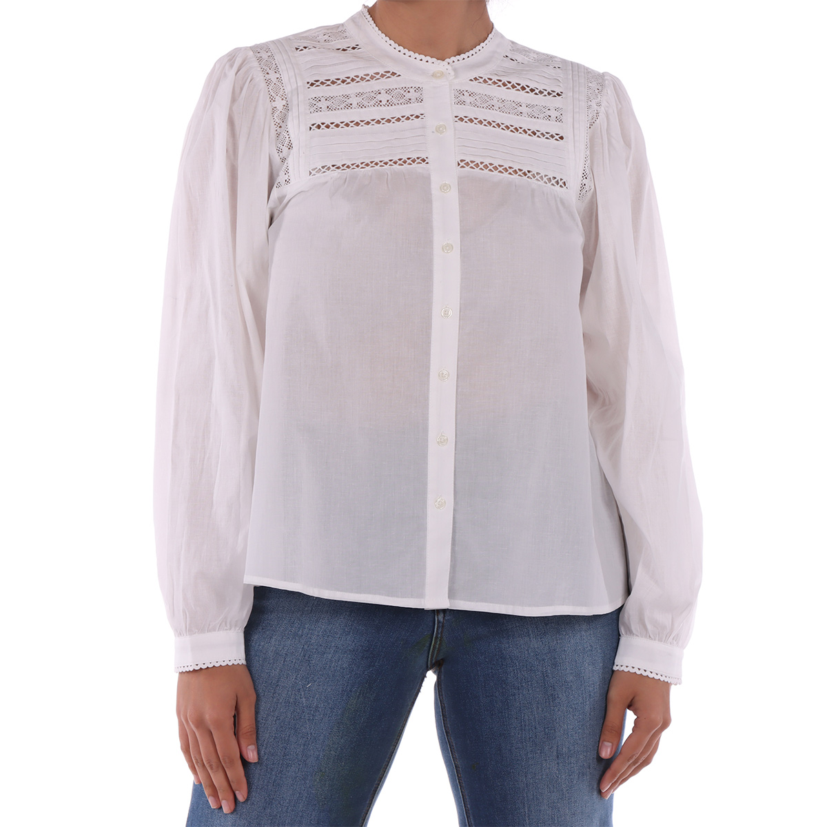 Blusa de Encaje y Manga Larga Arqueology para Mujer image number null
