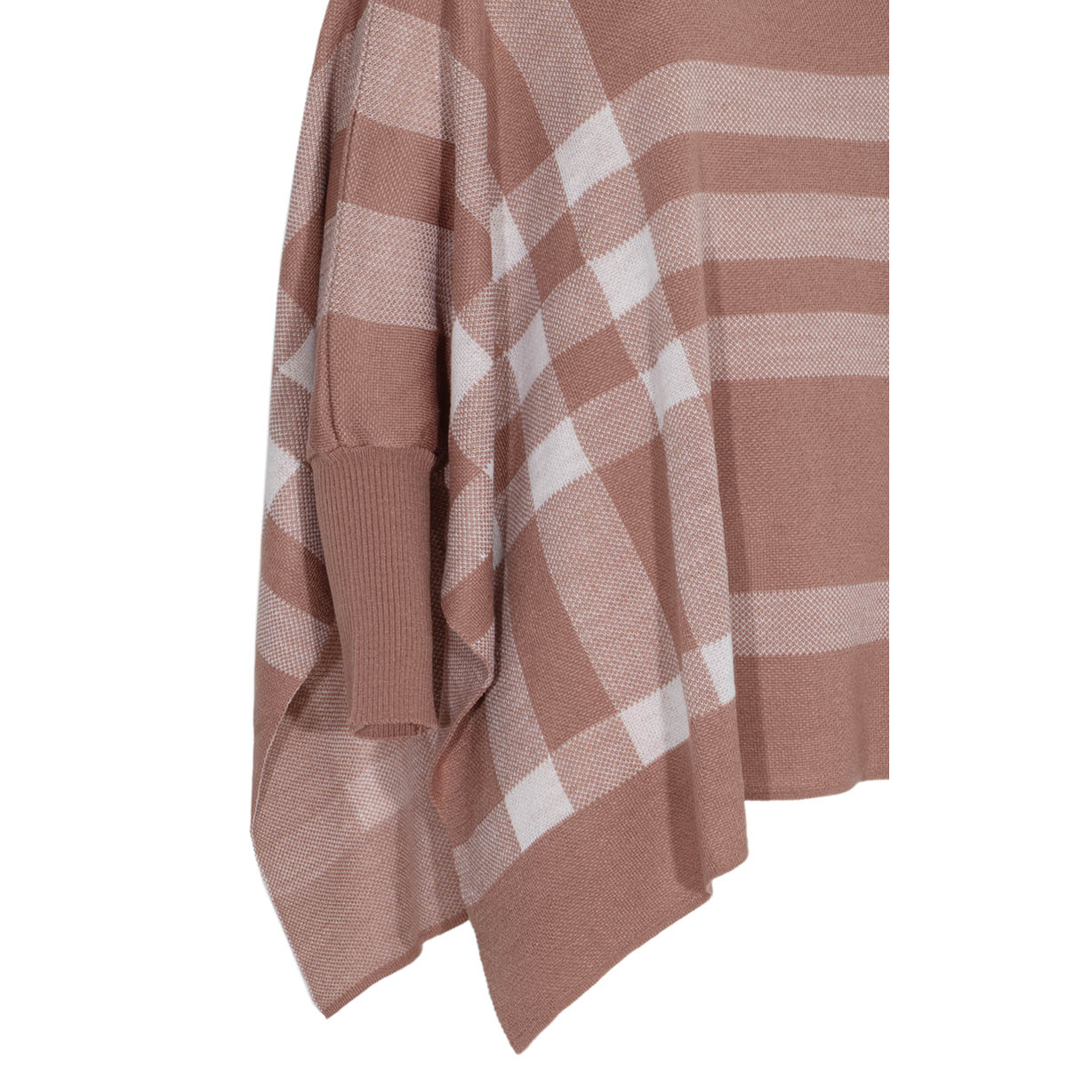 Poncho Combinado Con Mangas Mikerinos Para Mujer Casual image number null