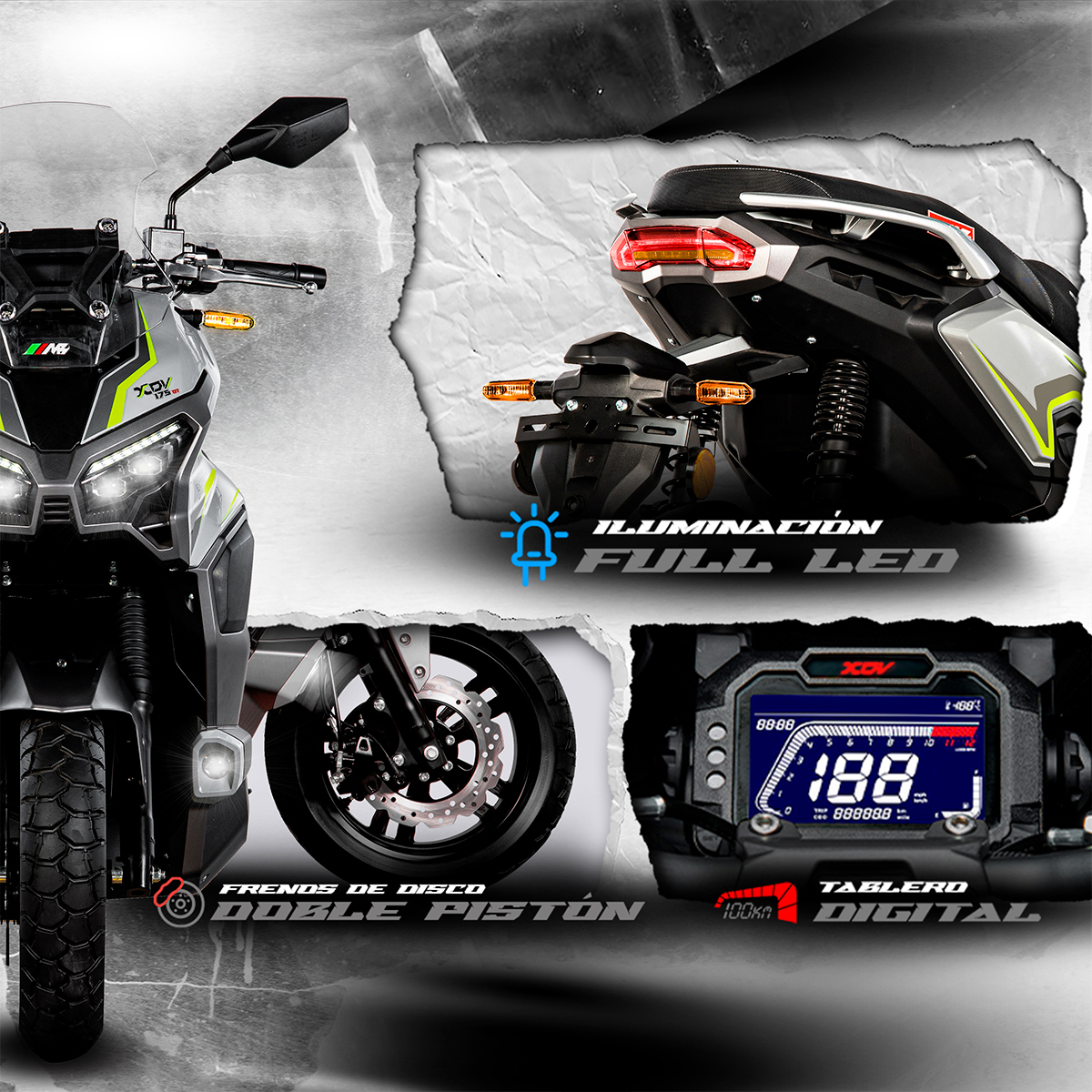 Motoneta MB XDV 175CC GT Gris 2027 image number null