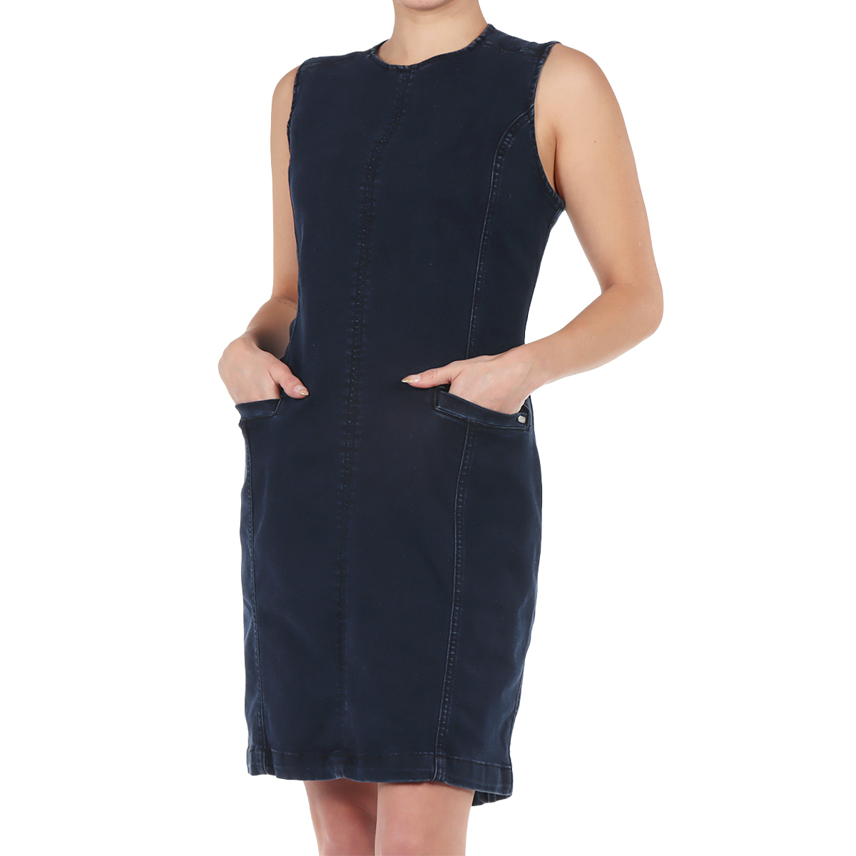 Vestido Denim Casual Cuello Redondo Pepe Jeans Mujer image number null