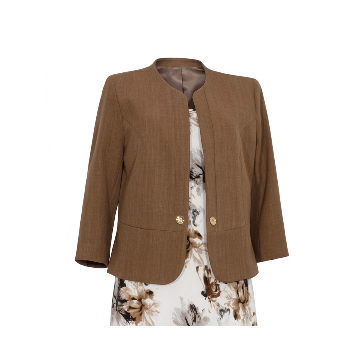 Conjunto Saco Y Vestido Estampado Joces Para Mujer image number null