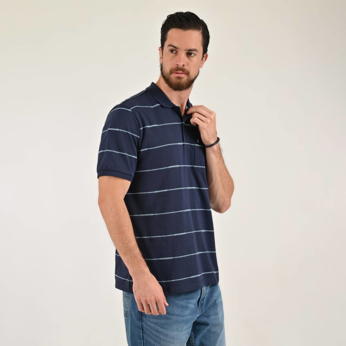 Playera Polo Yale Manga Corta para Hombre Plus image number null