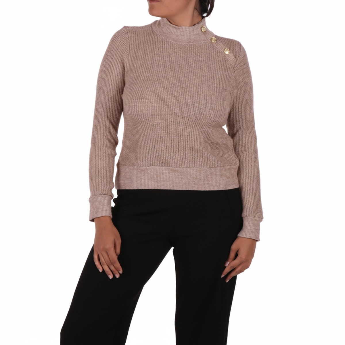 Su&eacute;ter Cuello Alto Mujer DOMA NY COLLECTION image number null