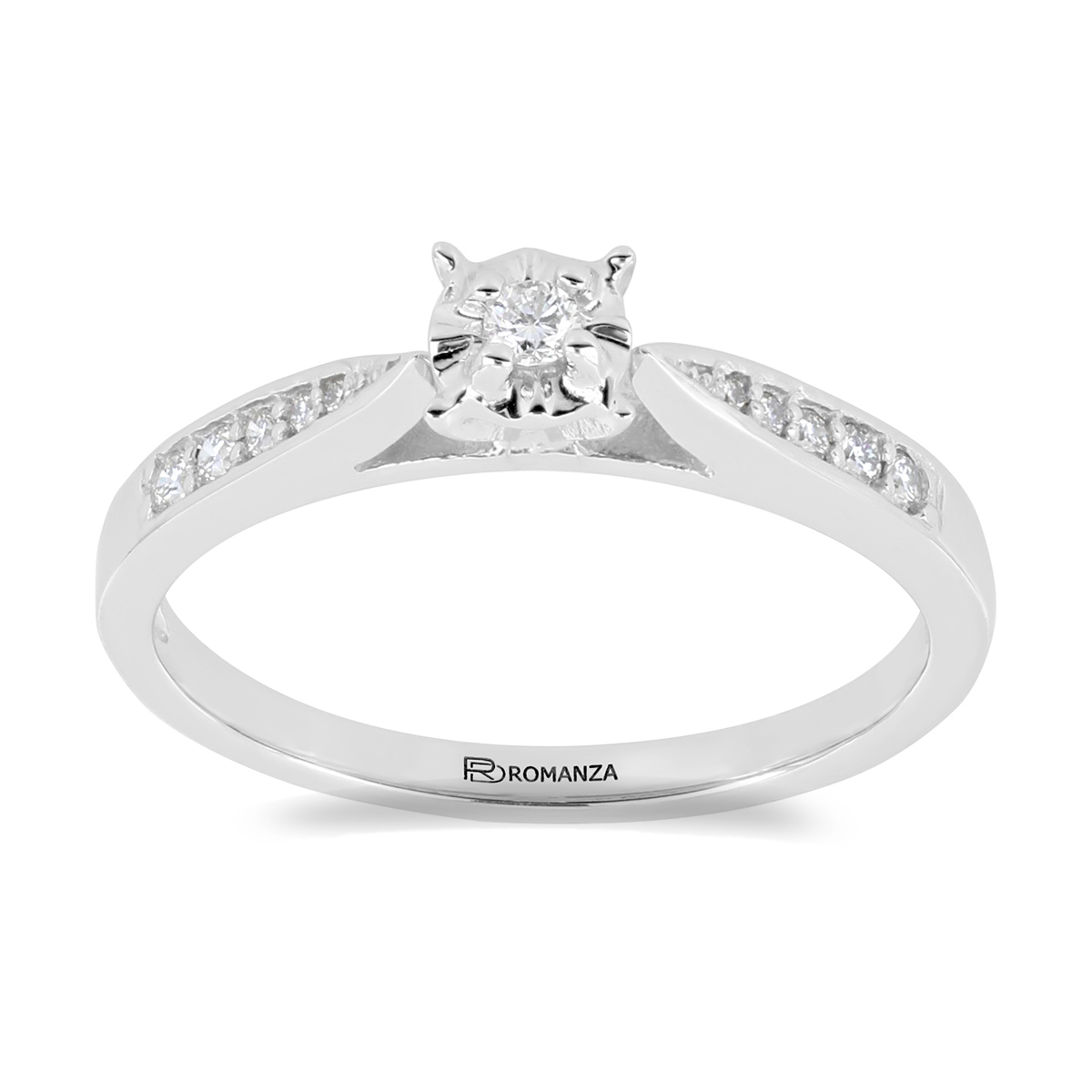 Anillo Solitario Ilusi&oacute;n Oro 14K Romanza image number null