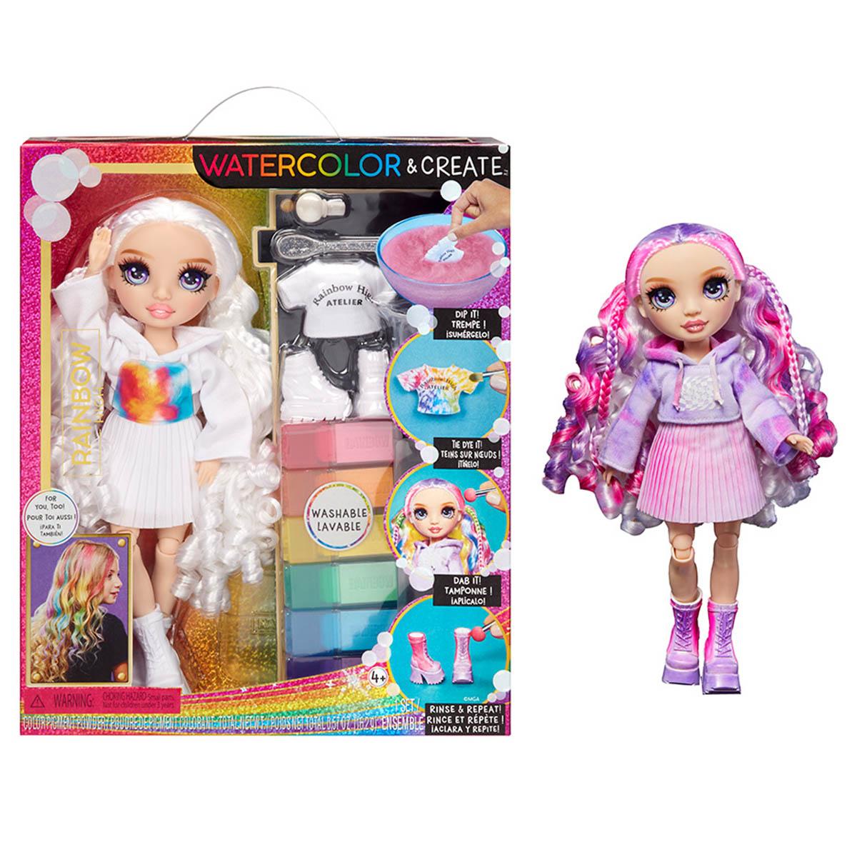 Set Mu&ntilde;eca Rainbow High Color and Create &iexcl;Colecci&oacute;nalas Todas! image number null