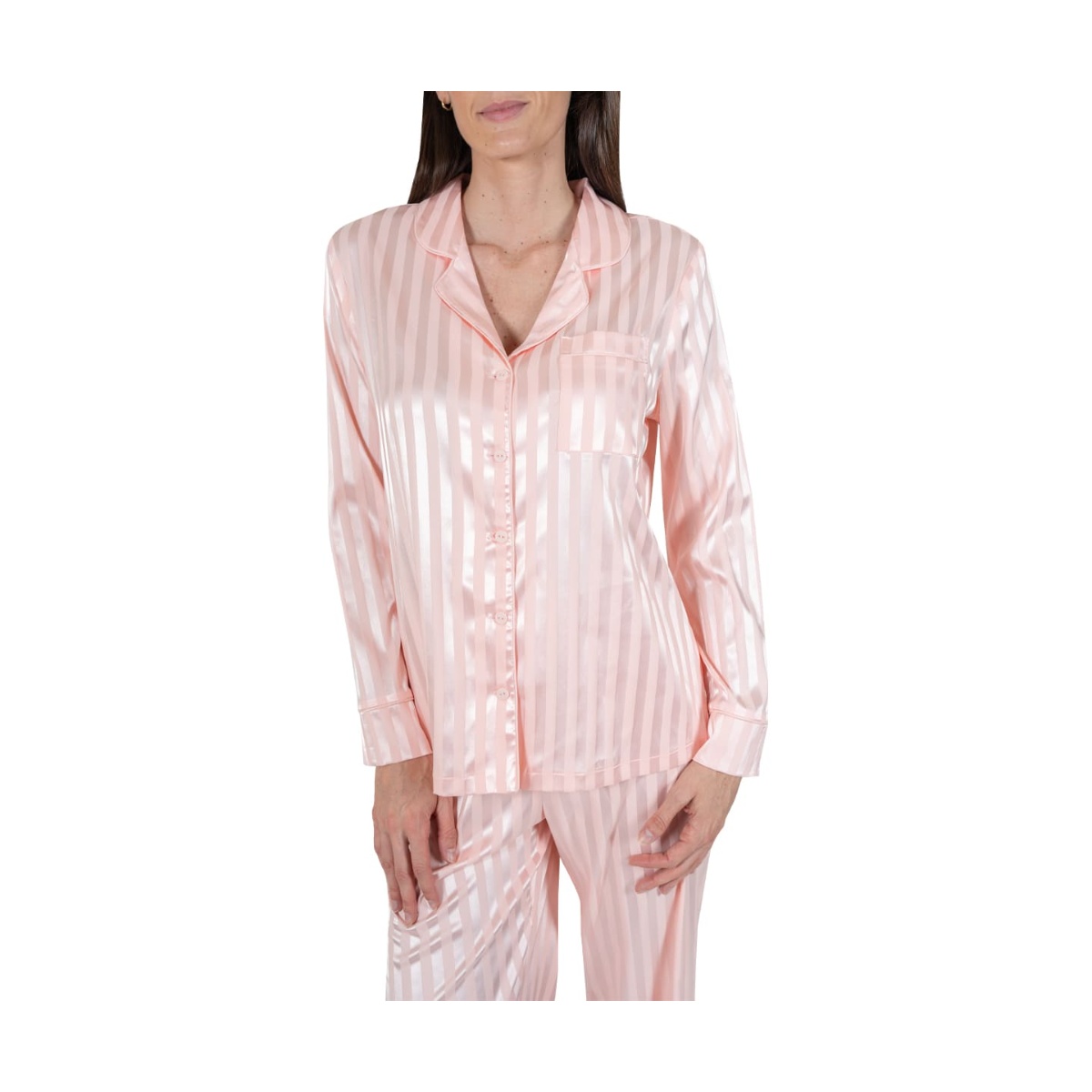 Pijama Camisa Manga Larga Y Pantalon Creaciones Parisina Para Mujer image number null