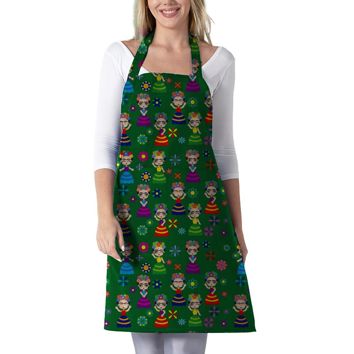 Mandil Para Cocina Frida Verde Tonali image number null