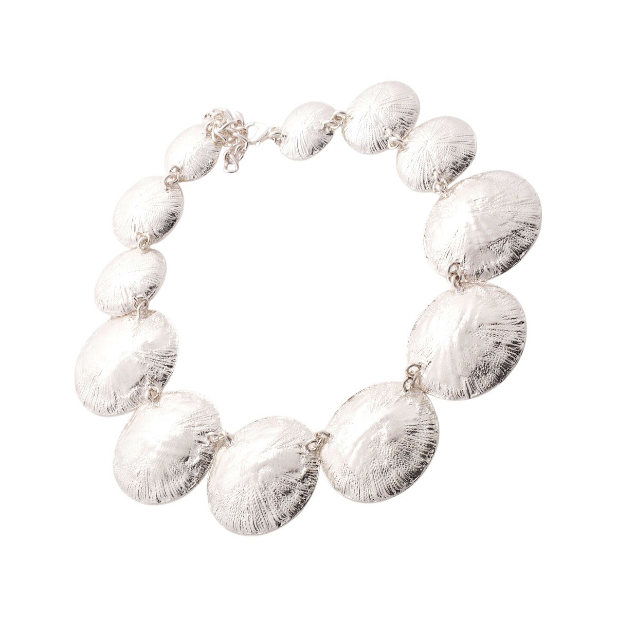 Collar Cadena Circular Plateada C2C image number null