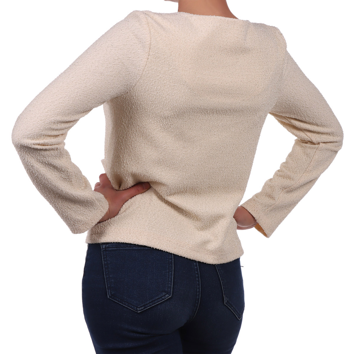 Saco Texturizado con Botones y Bolsillos Zucca para Mujer image number null