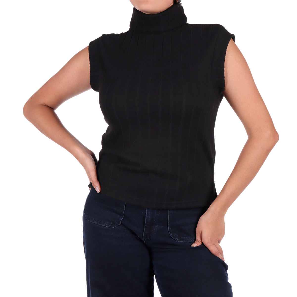 Chaleco Tejido Cuello Alto Doma Ny Collection para Mujer image number null