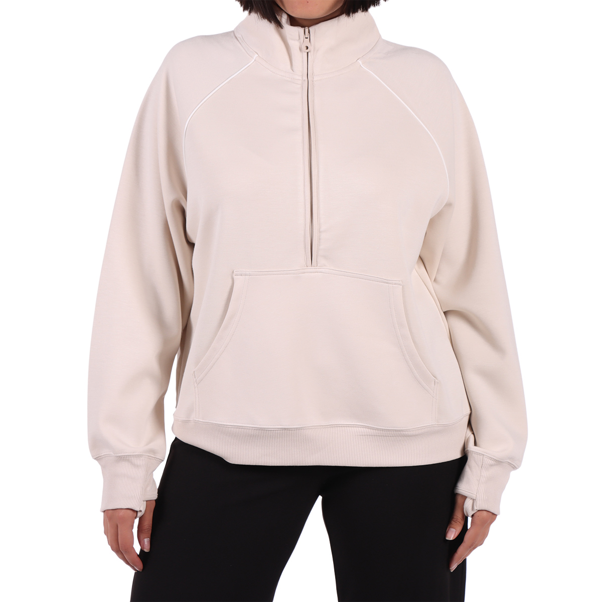 Sudadera Medio Cierre Cuello Alto Curvi Jeanious para Mujer image number null