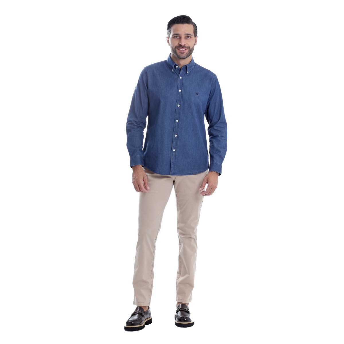 Camisa Regular Chaps Manga Larga para Hombre image number null