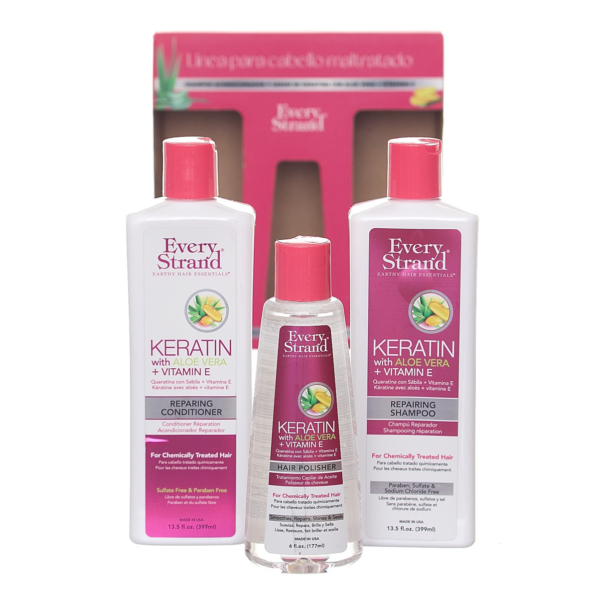 Kit Cabello Maltratado Aloe Vera Keratina Y Vit E EVERY STRAND image number null