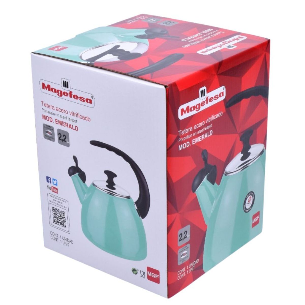 Tetera Esmeralda 2.2 Lt Acero Vitrificado Magefesa image number null