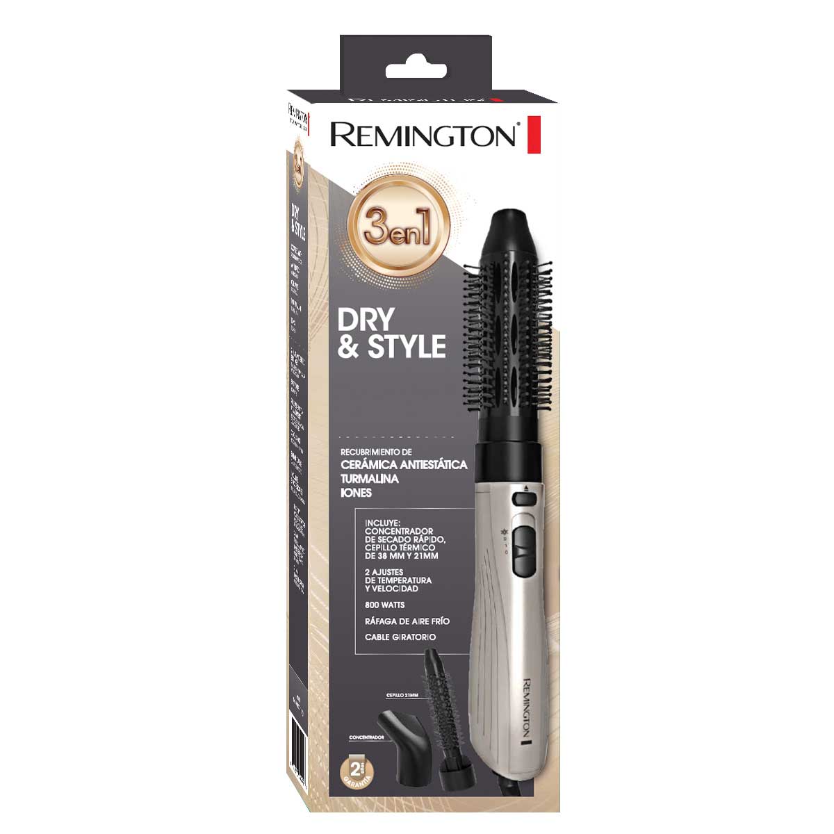 Cepillo de Aire 3 en 1 Dry & Style Remington image number null