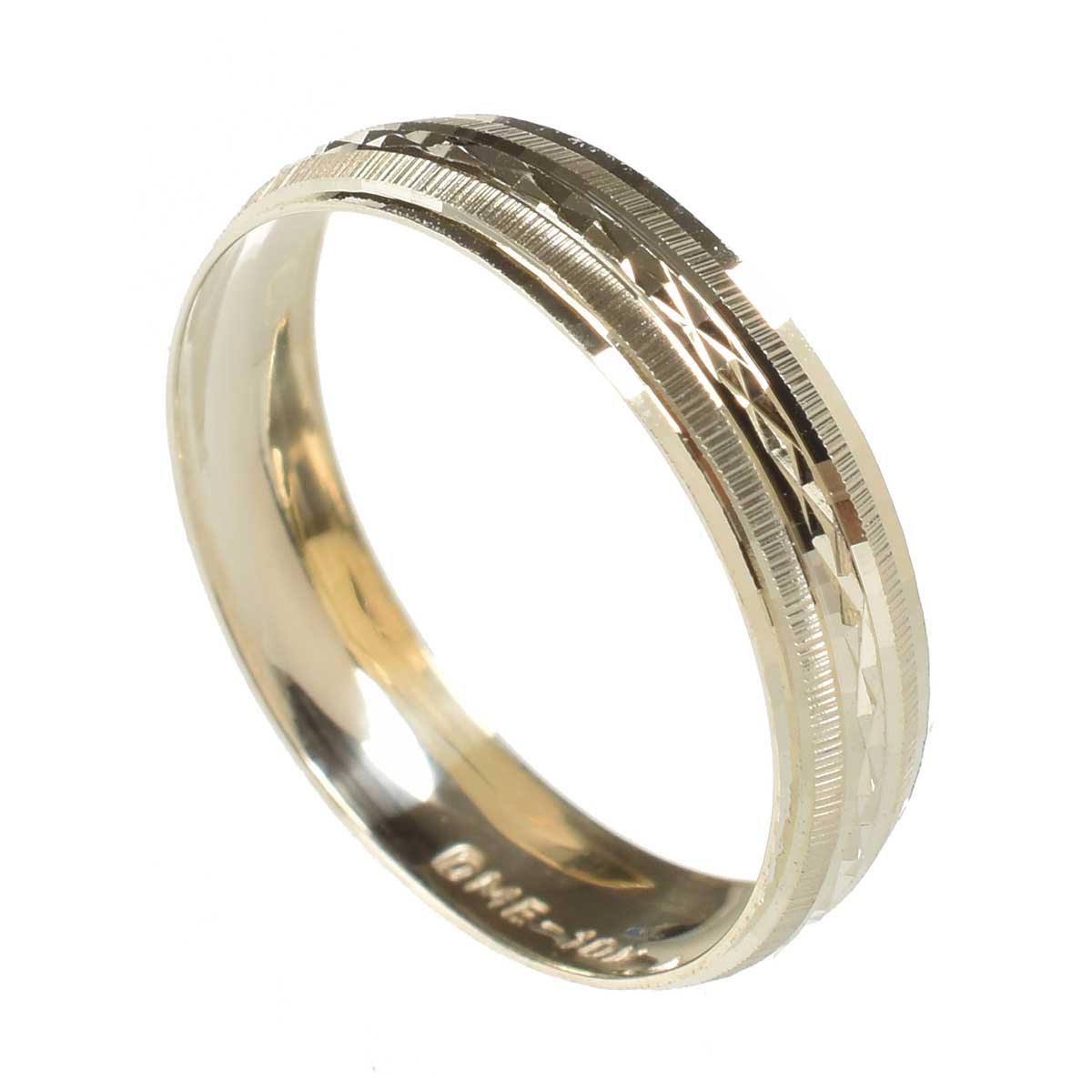 Argolla Oro Amarillo 14K con Bisel Lateral Doble O image number null