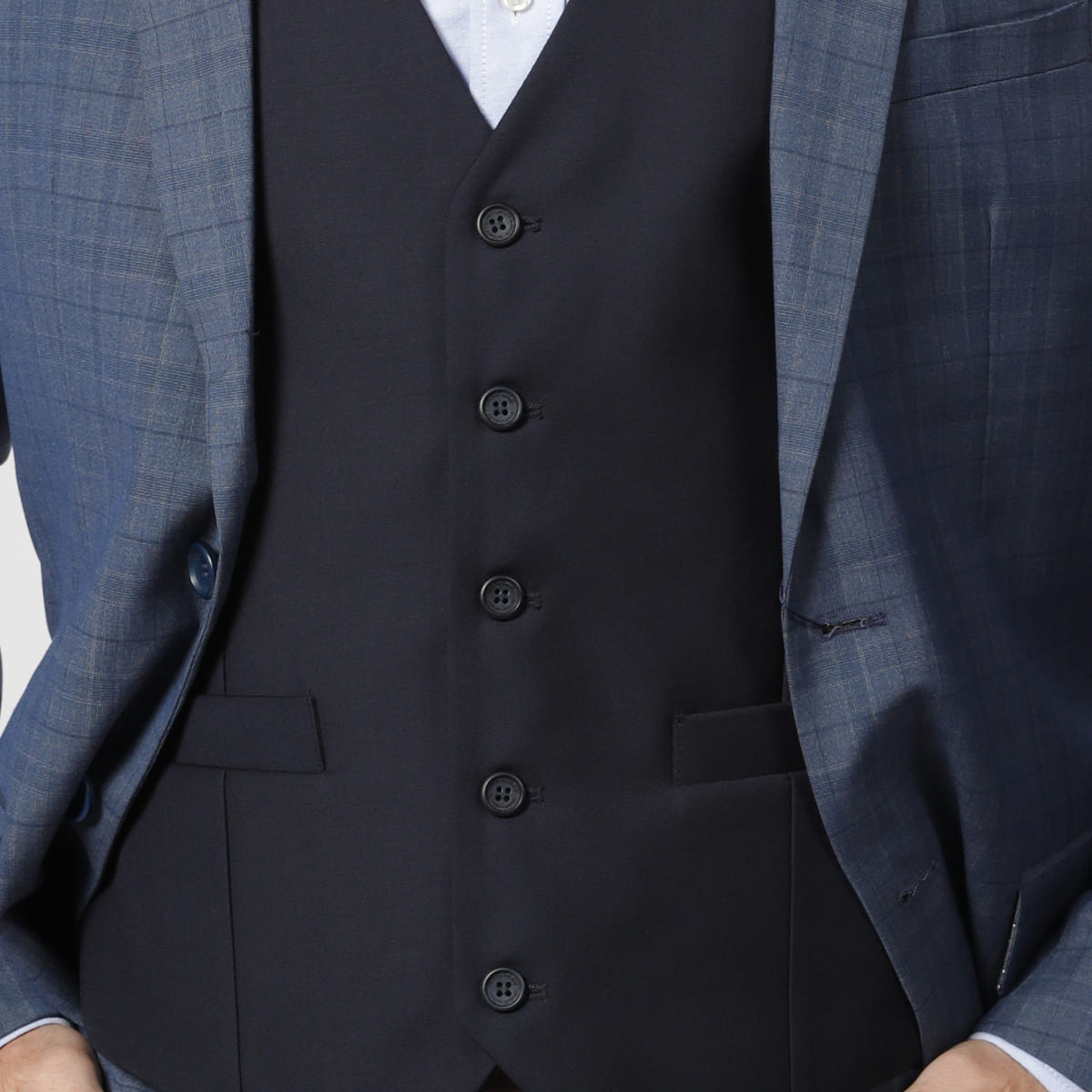 Chaleco Liso Regular Fit 4 Botones Joseph Abboud Para Hombre image number null