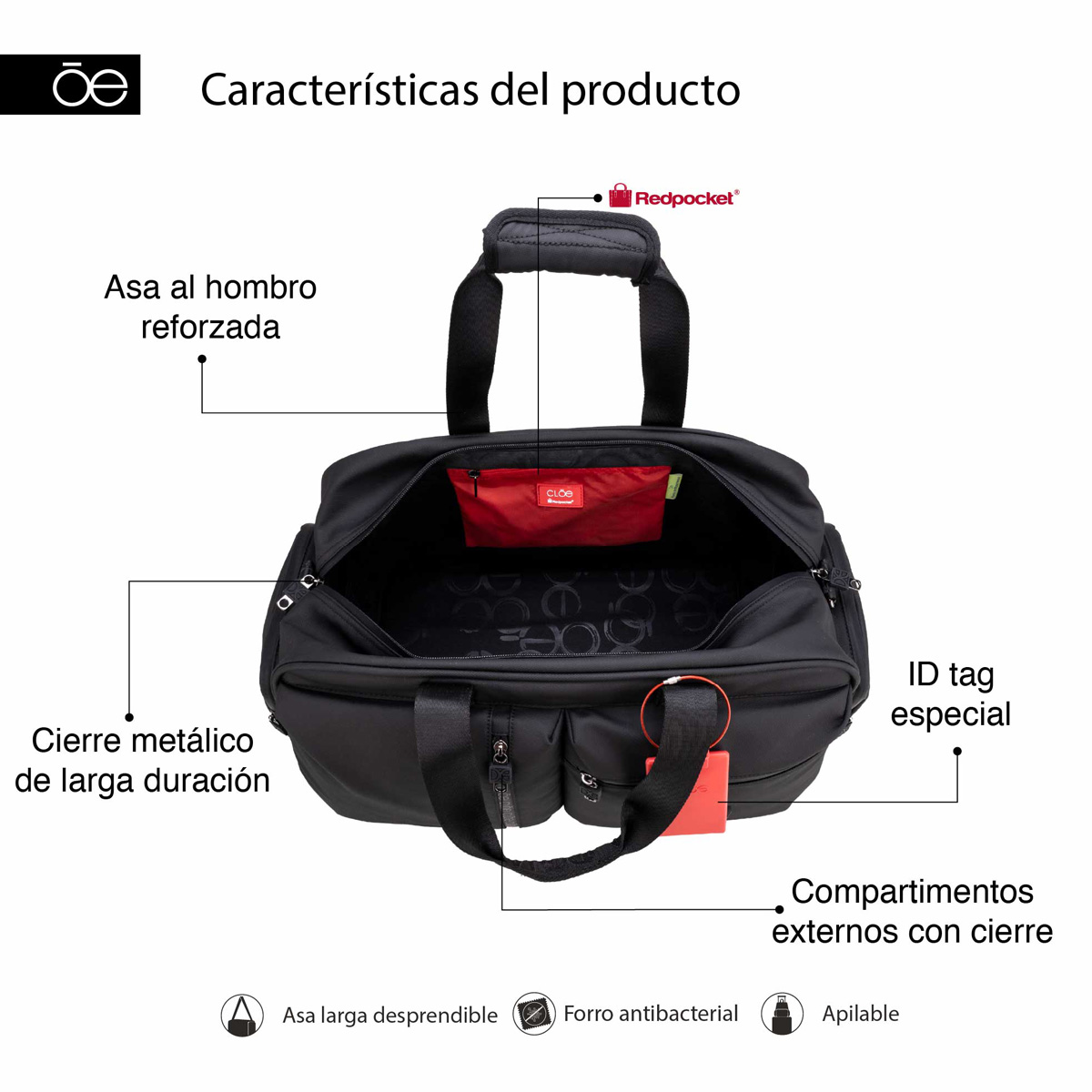 Duffle Bag Cloe Hs Nonbil Magenta image number null