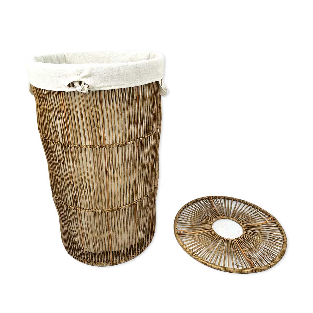 Canasta Almacenadora Alta Con Revestimiento  Vintage Home image number null