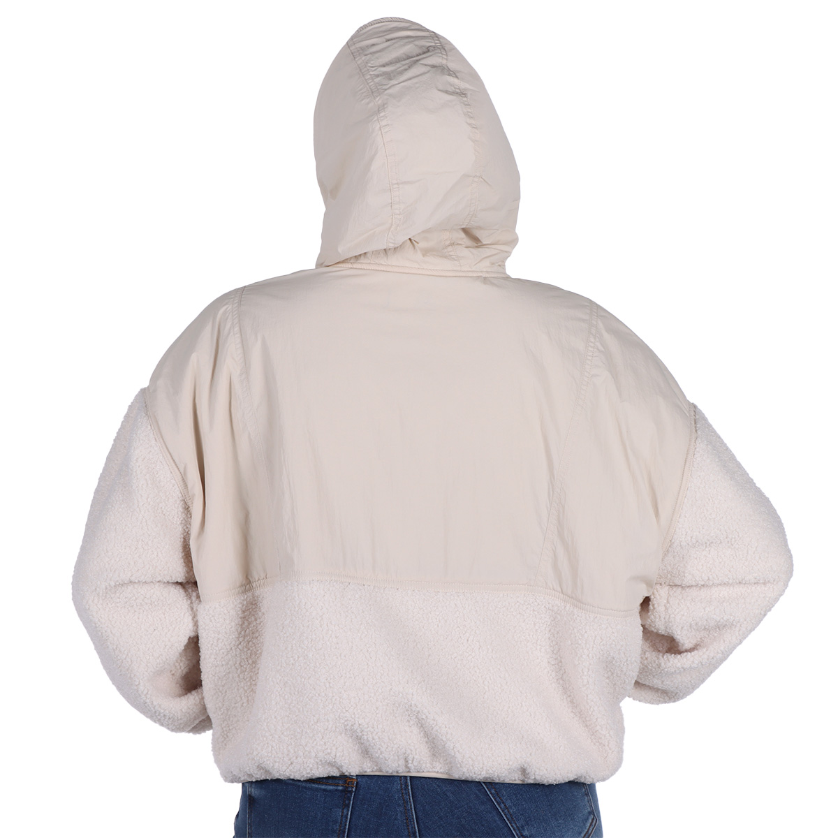 Chamarra Tejido Sherpa y Liso con Capucha Jeanious Mujer image number null