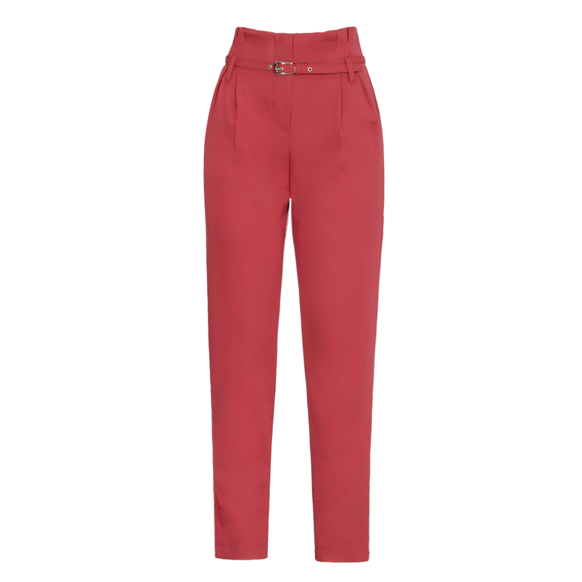 Pantal&oacute;n Recto Con Cintur&oacute;n Orange Love Para Mujer image number null