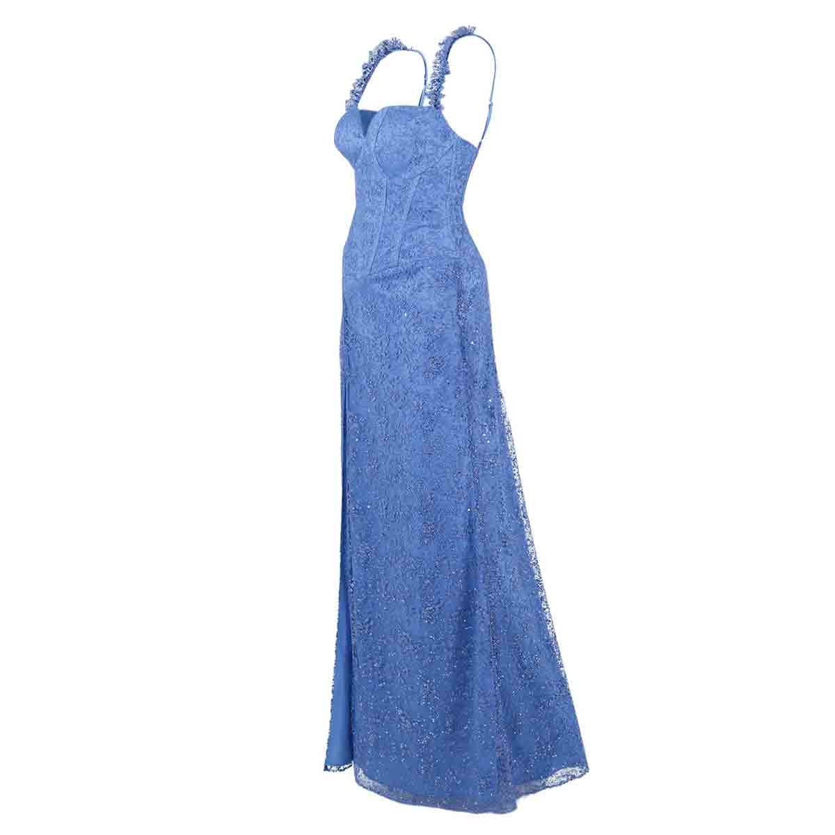 Vestido Largo Con Abertura Belinda Peregrin Para Mujer image number null