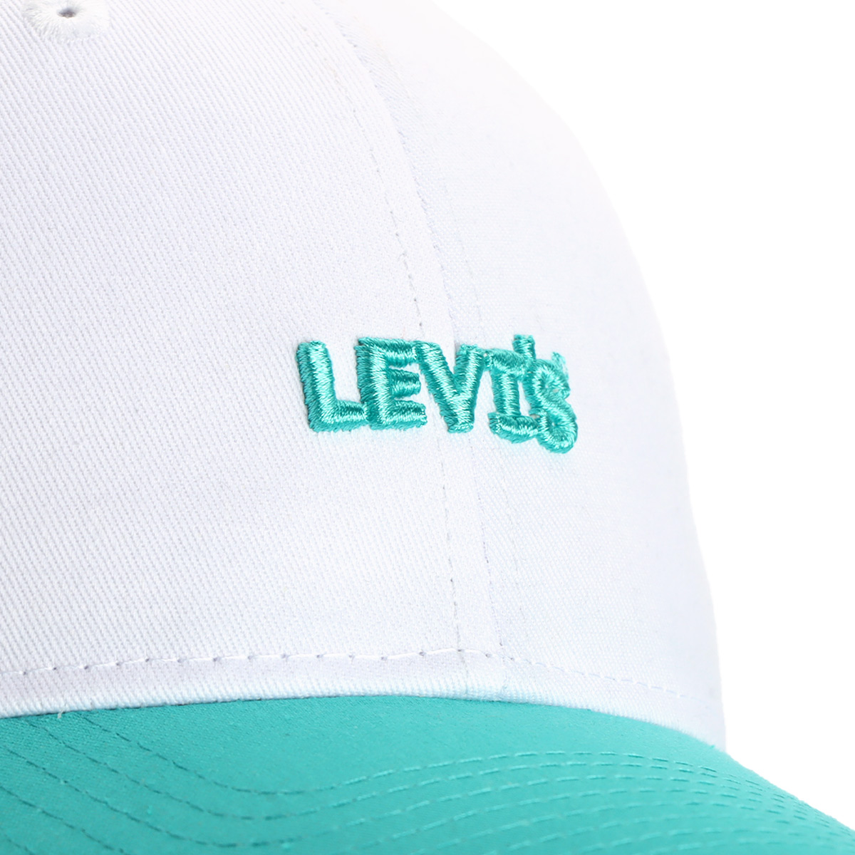 Gorra Blanca y Verde Agua Truker Logo Bordado Levi's Unisex image number null