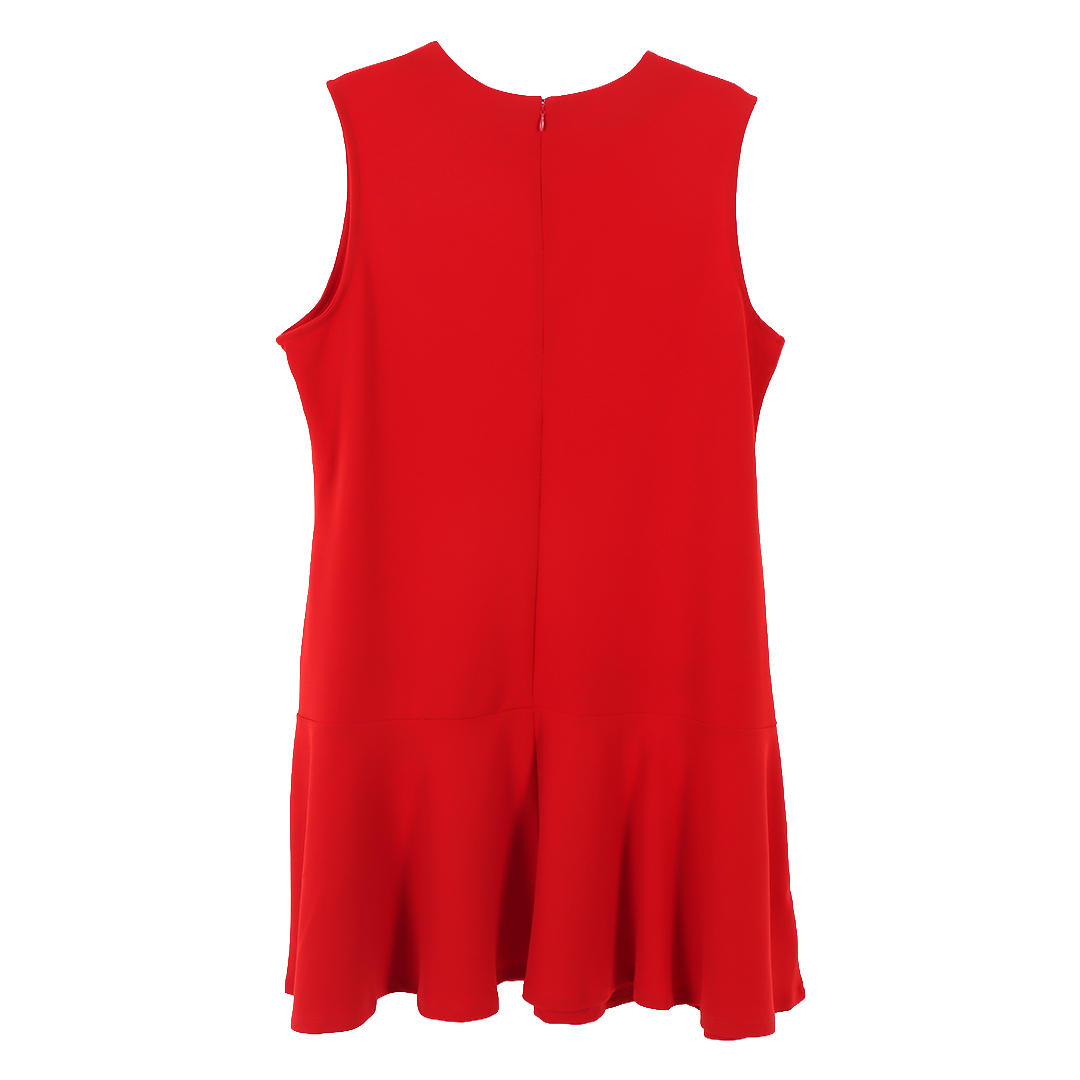 Vestido Rojo Sin Manga Casual Bolsillos LIFESTYLER para Mujer Curvy image number null