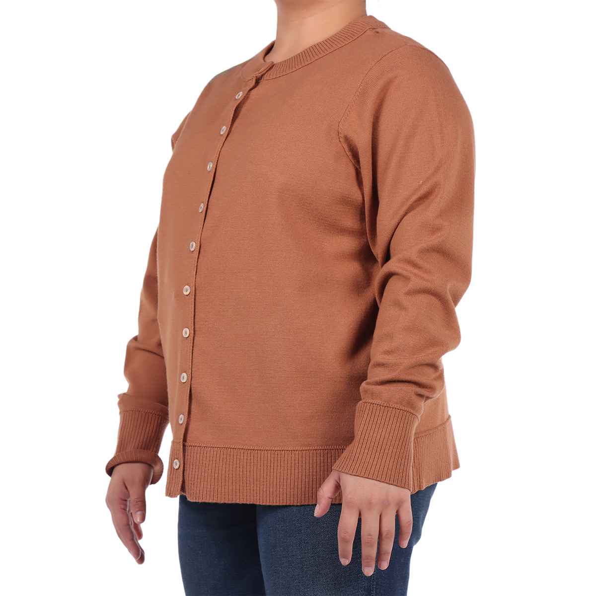 Su&eacute;ter Abierto con Botones Dex Plus para Mujer Curvy image number null