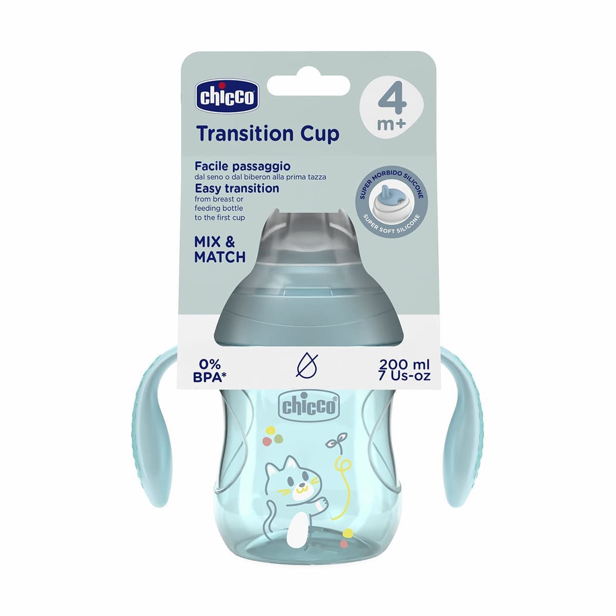 Vaso De Transicion Azul 4M+ Chicco image number null
