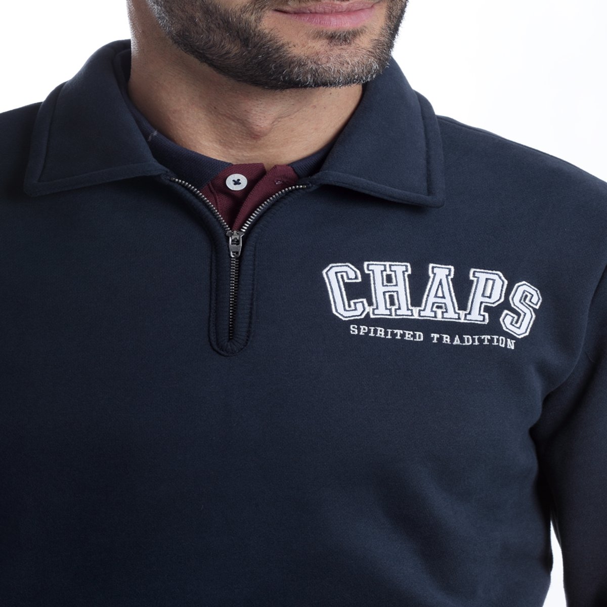 Sudadera Regular Fit Chaps Medio Cierre para Hombre image number null
