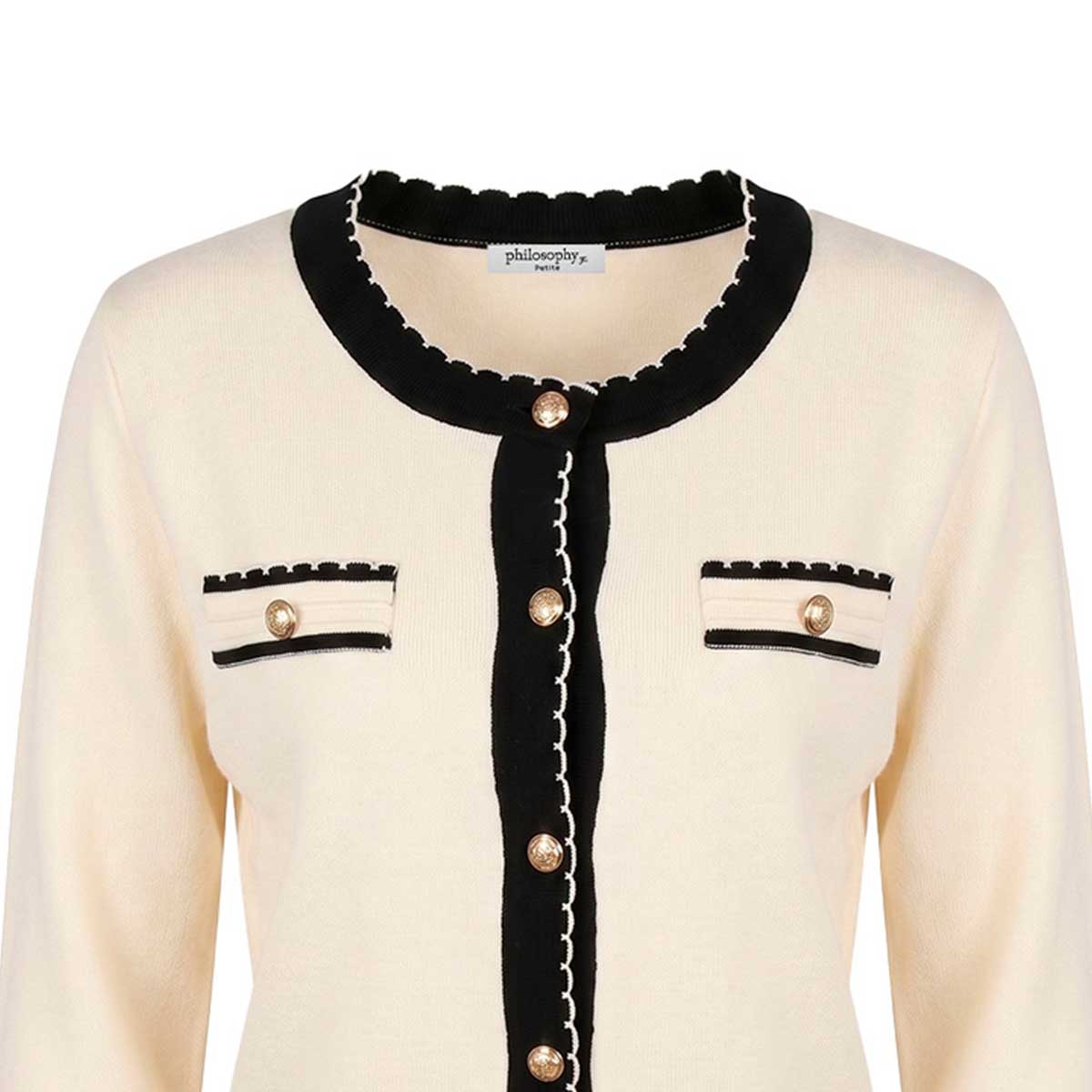 Su&eacute;ter Con Vivos Philosophy Petite para Mujer Petite image number null