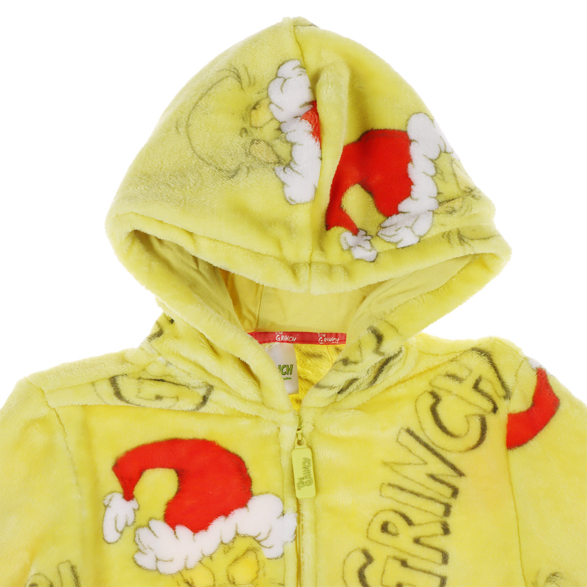 Mameluco Pijama Polar con Capucha Estampado Grinch para Ni&ntilde;o image number null