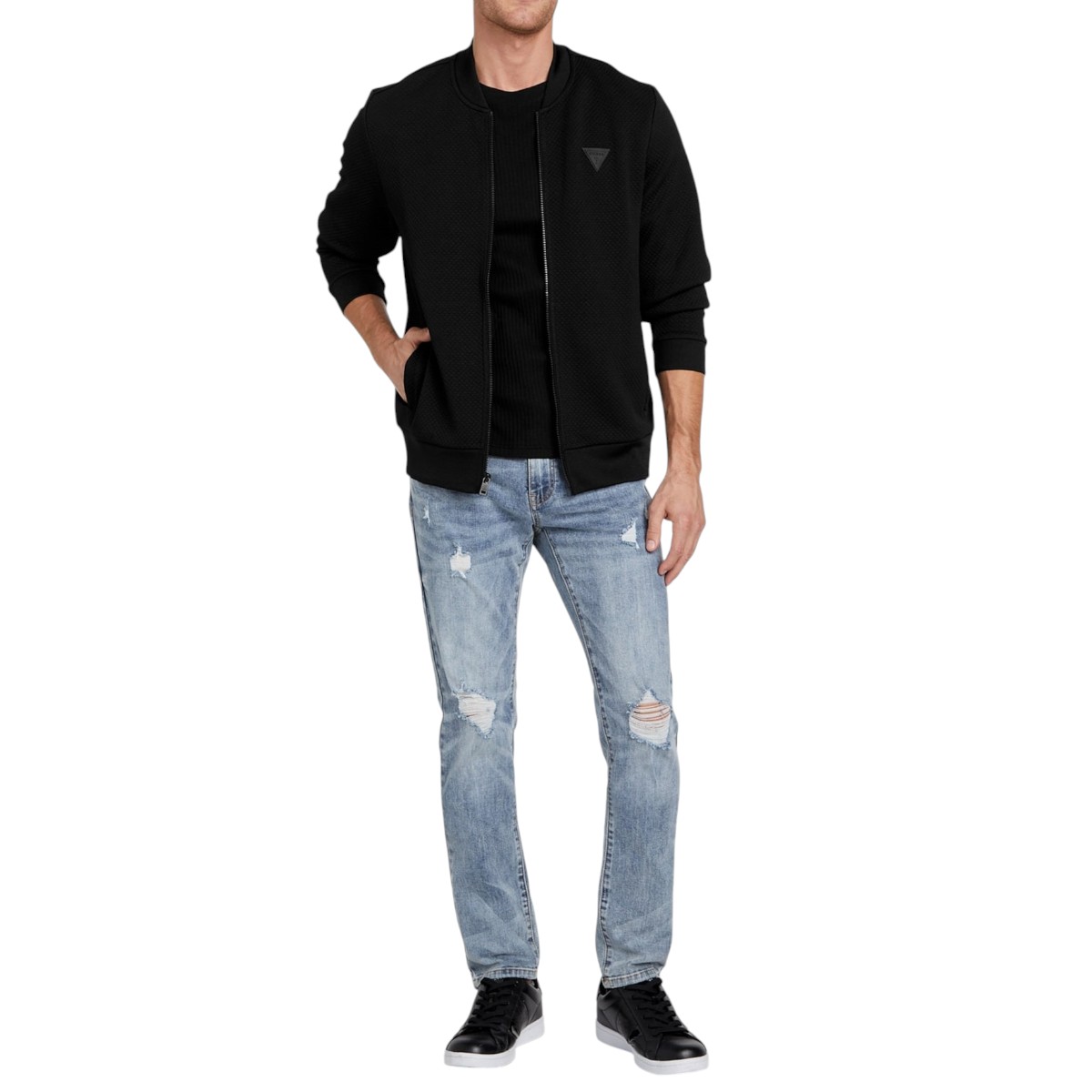 Su&eacute;ter Casual Guess Manga Larga para Hombre image number null