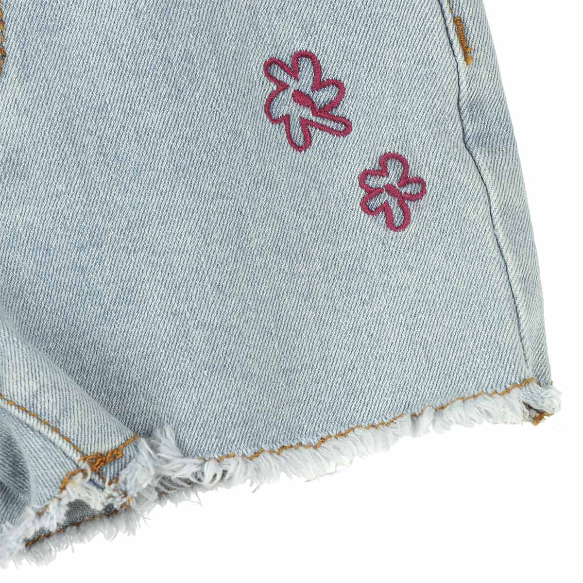 Short Denim Bordado Flores Bethaelizabetha Ni&ntilde;a Toddler image number null