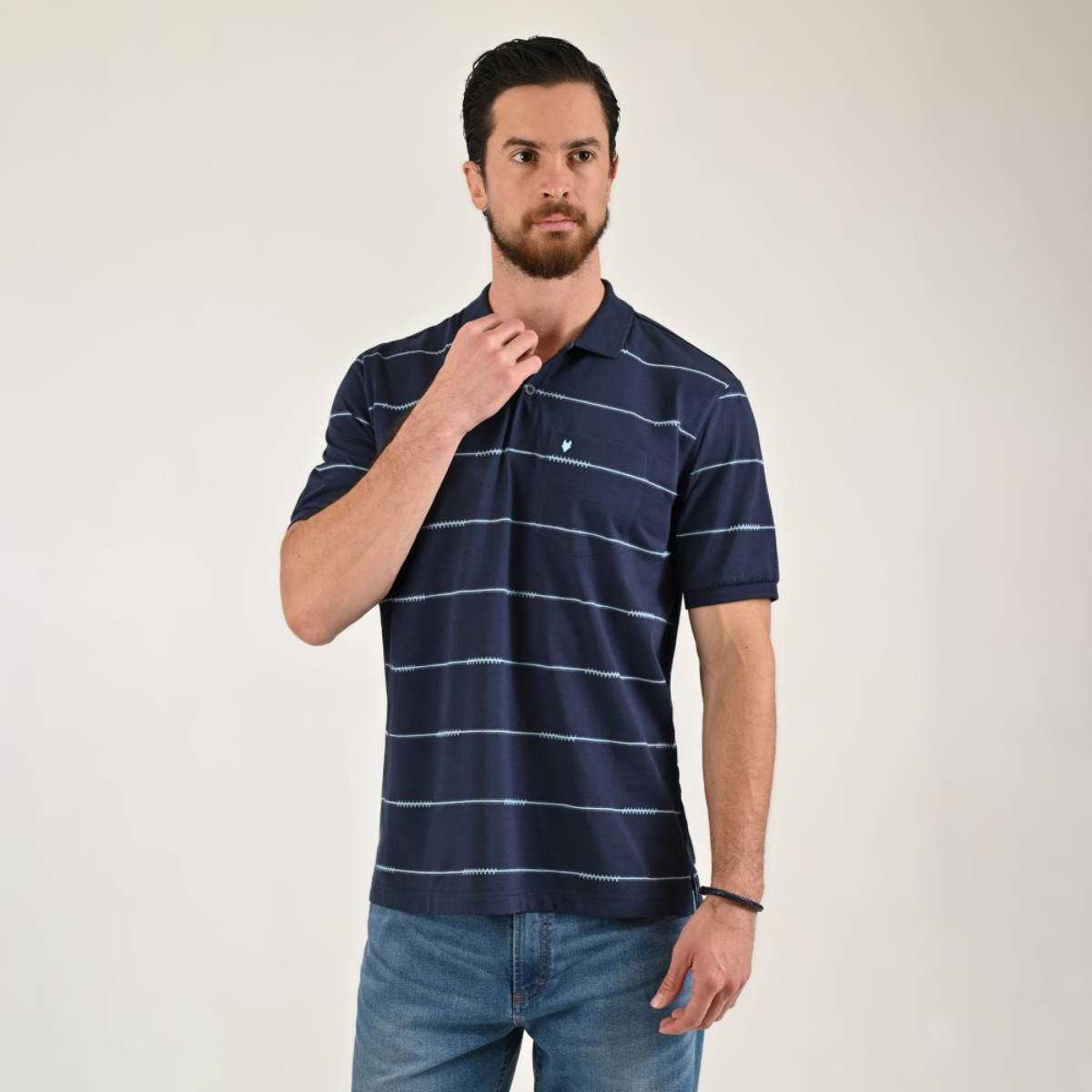 Playera Polo Yale Manga Corta para Hombre Plus image number null