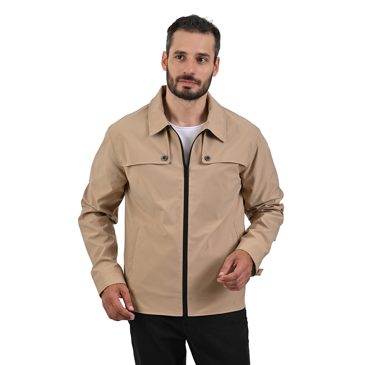Chamarra Regular Fit Perry Ellis con Bolsillo Interno para Hombre image number null