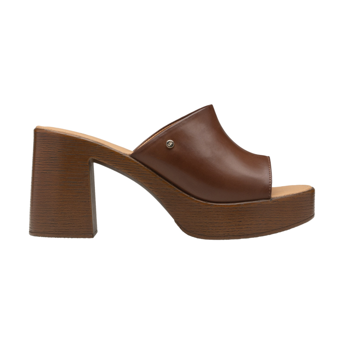 Sandalia Mule con Tac&oacute;n Eleanor Levi's Caf&eacute; para Mujer image number null