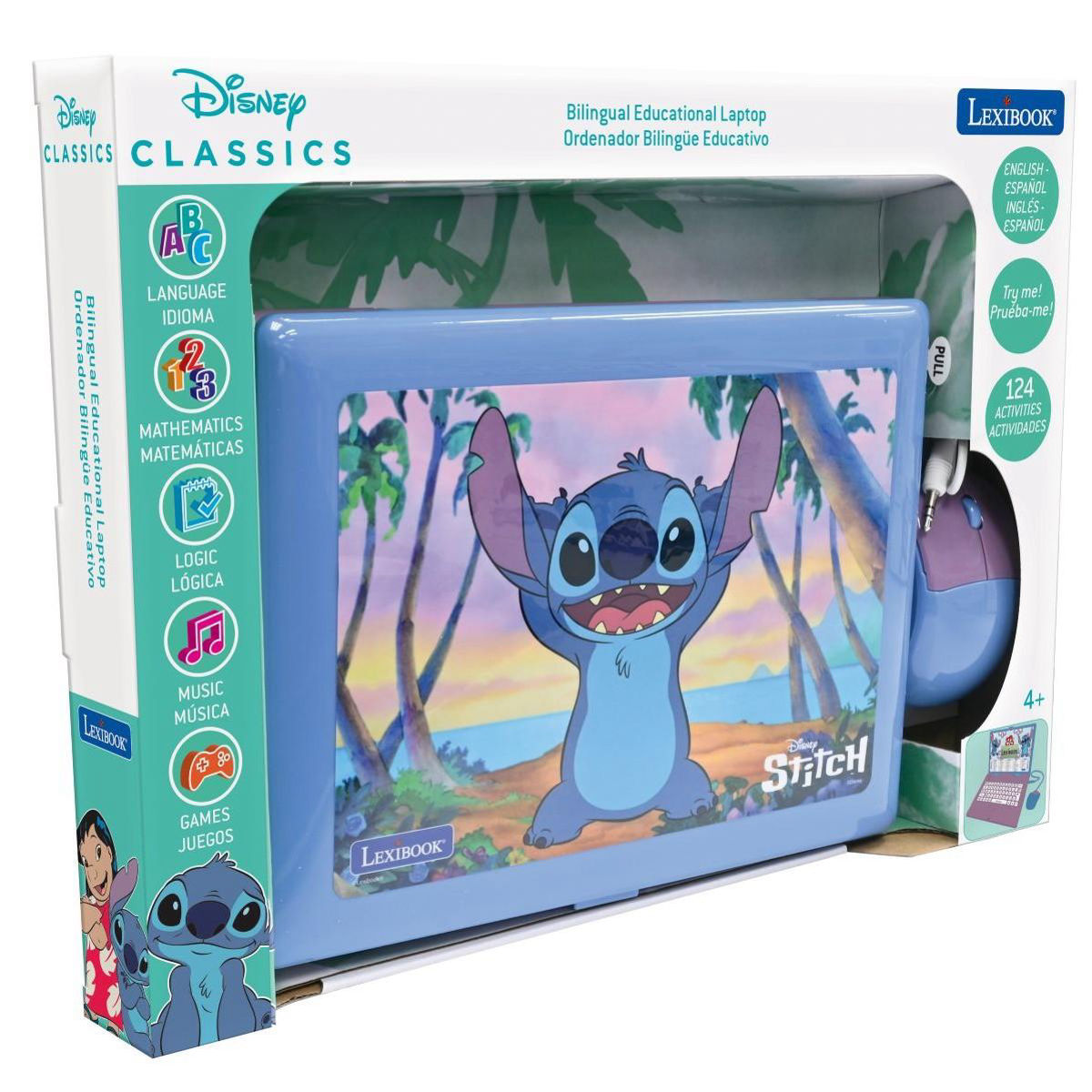 Laptop Educativo Bilingue Stitch Lexibook image number null