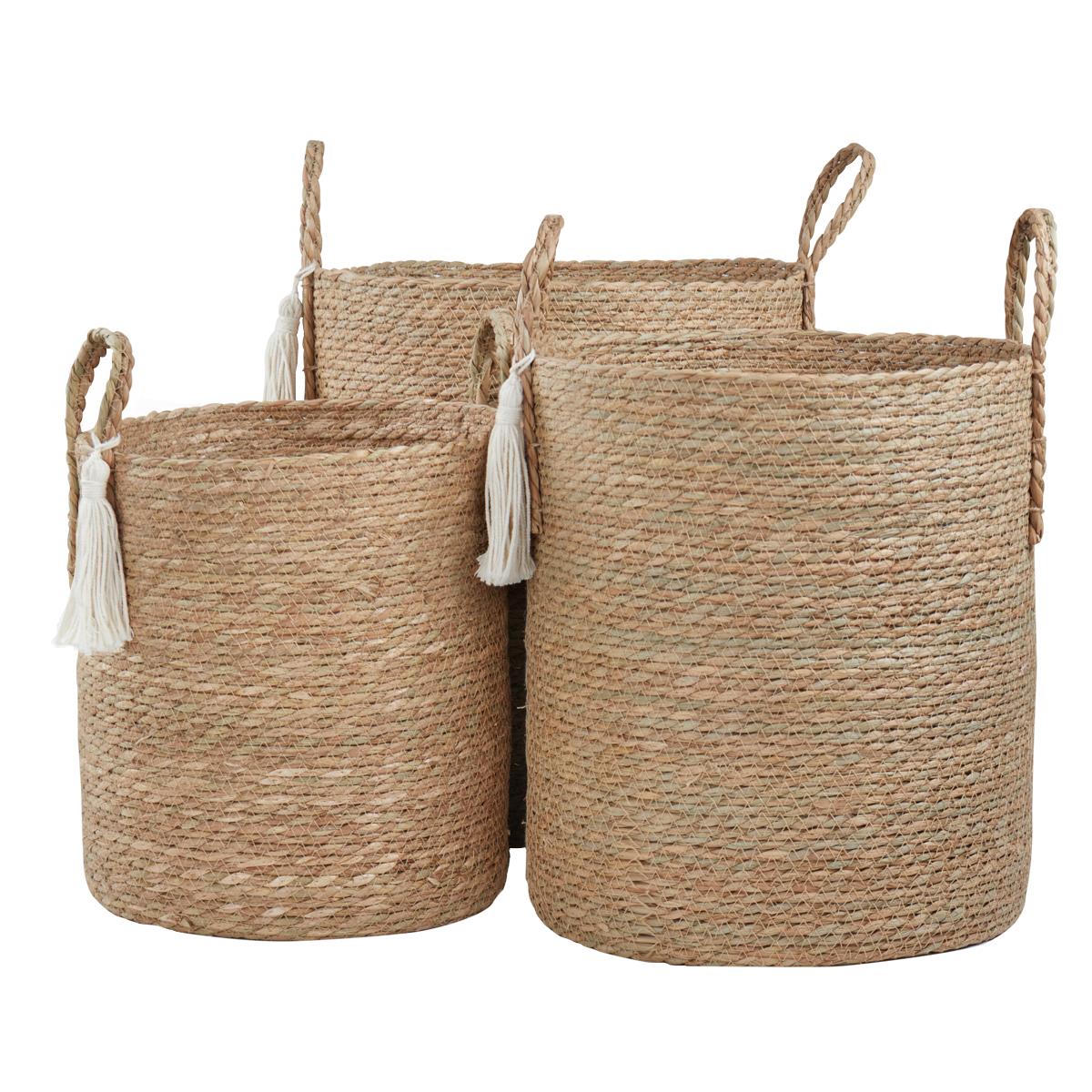 S/3 Canastas Seagrass Vintage Home image number null