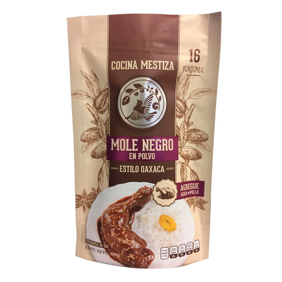 Mole Negro En Polvo 400g Cocina Mestiza image number null