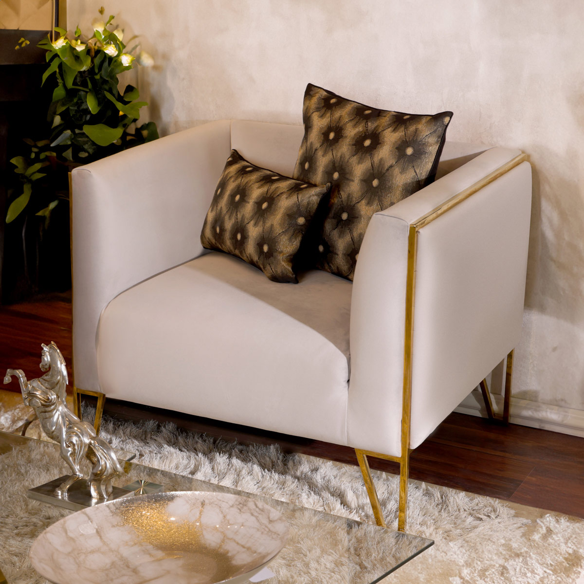 Sof&aacute; Colecci&oacute;n Silvery Gold CONCEPTS LIFE image number null