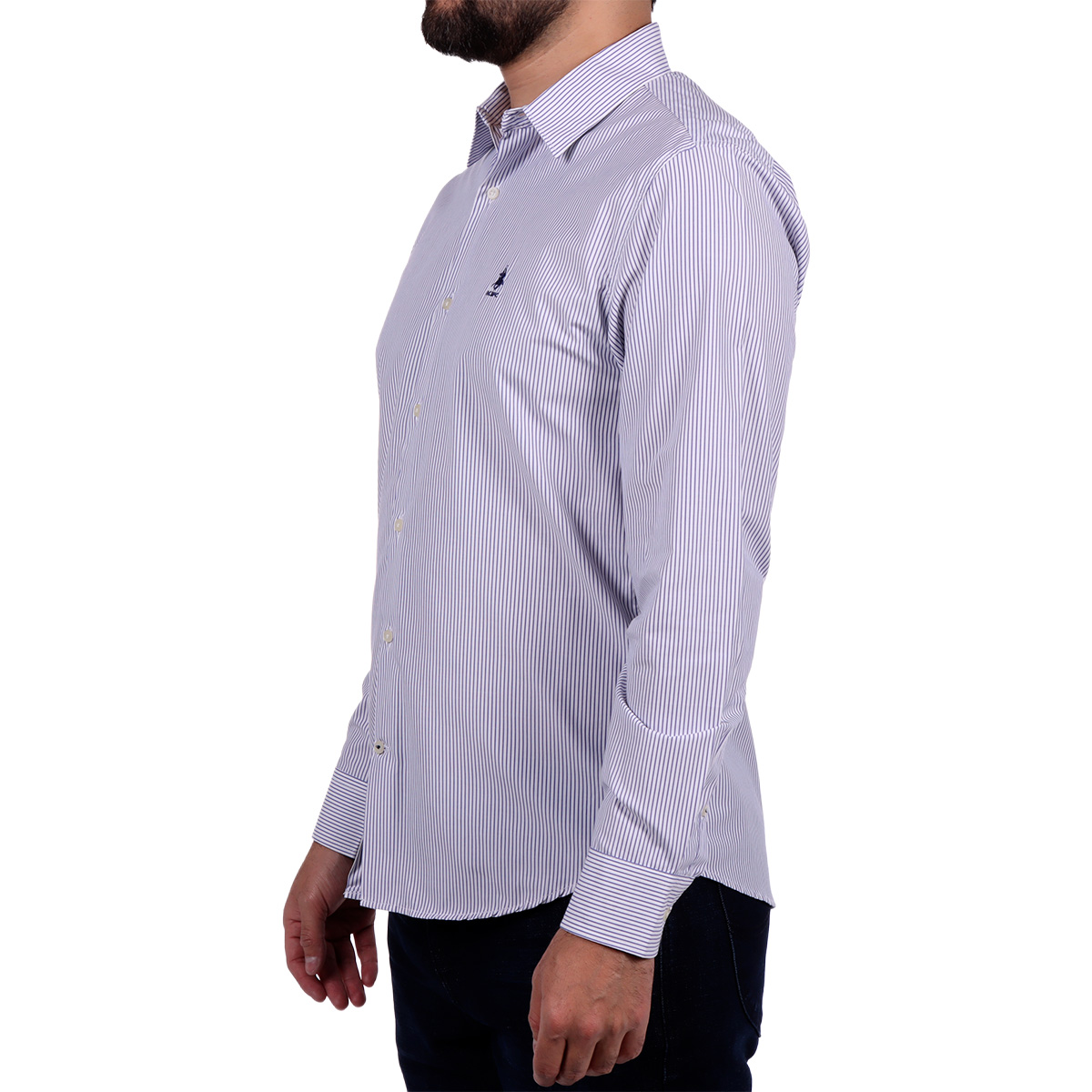Camisa Manga Larga Slim Fit Rayas Polo Club para Hombre image number null