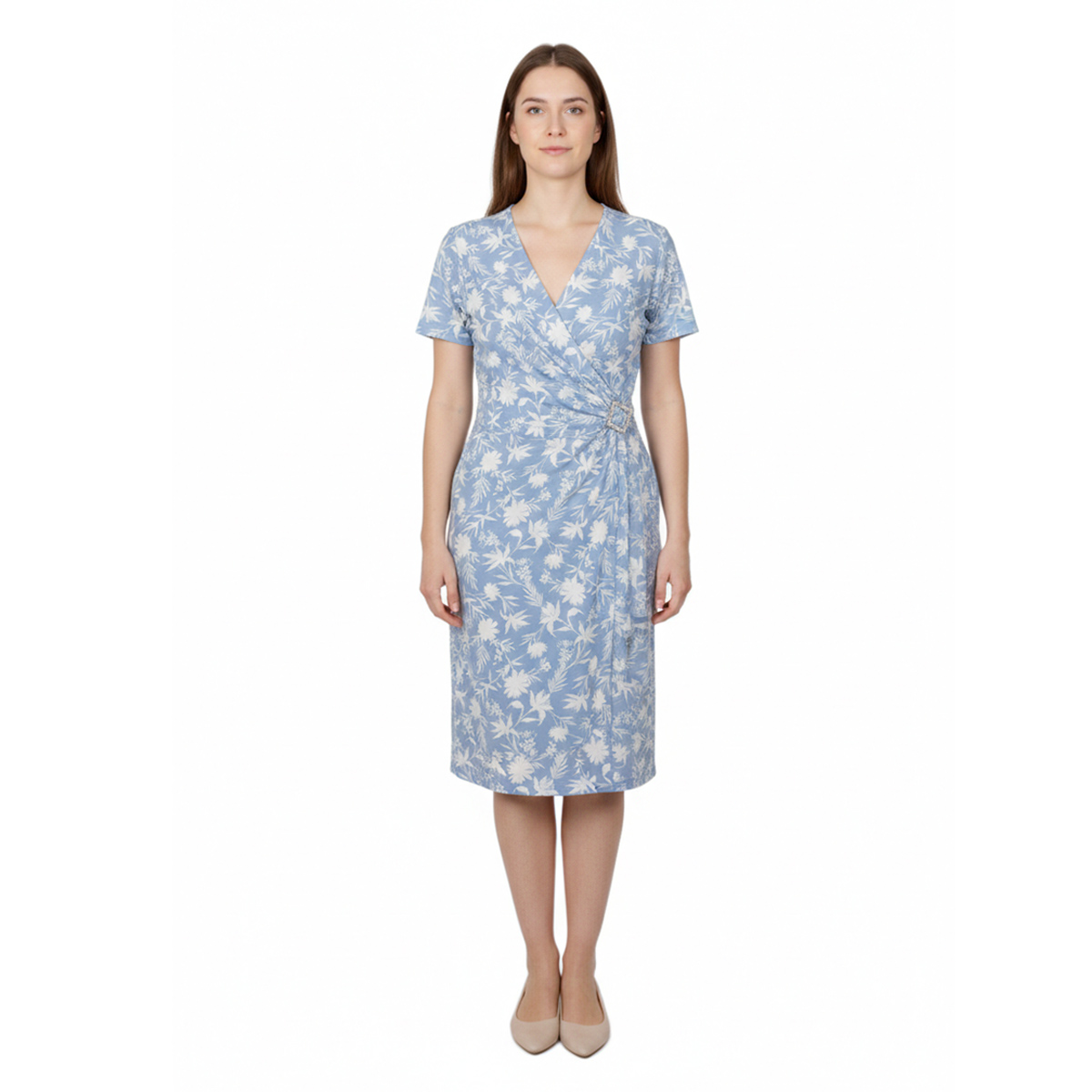 Conjunto de 2 Piezas de Saco Liso y Vestido Estampado Diva para Mujer image number null