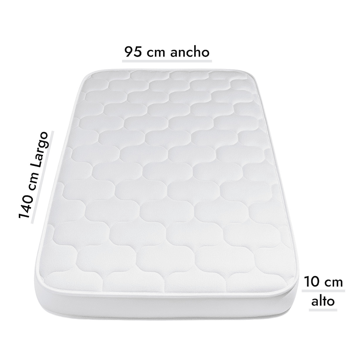Colch&oacute;n Cuna Capitonado Super Soft 95X140X10 Cary image number null